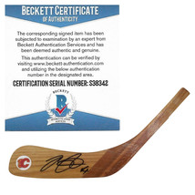 Mike Smith Calgary Flames Auto Hockey Stick Blade Autographed Beckett Proof - £99.63 GBP