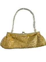 Vintage La Regale Purse Bag Clutch Sequins Beaded Handle Kiss Lock Formal - $24.75