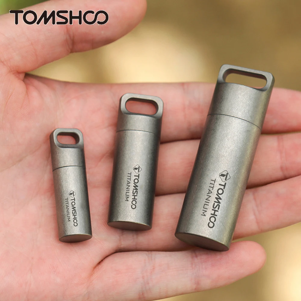  waterproof pill box pure titanium perfume storage case pendants edc tools eco friendly thumb200