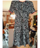 Kate Spade Dress, Sz. 2, Black, White, Red,  Zipper Back EUC - $31.19