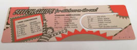 Handy Crochet Tool Stitch Guide Ruler Crochet To Go Annies Attic 6&quot; Long - $9.05