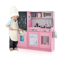 Toddler Pretend Play Kitchen for Boys and Girls 3-6 Years Old-Pink - Color: Pink - $152.49
