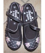 girls shoes sketchers girls light up shoes  size 2.5 brown pink flowers - $540.36 MXN