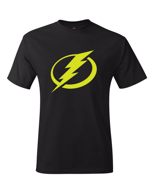 Tampa Bay Lightning Black & Neon/Fluorescent "Volt" Yellow Logo Tee - $19.99 - $23.99