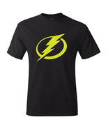 Tampa Bay Lightning Black &amp; Neon/Fluorescent &quot;Volt&quot; Yellow Logo Tee - $27.34 CAD+
