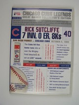 Chicago Cubs Legends: Great Games Rick Sutcliffe Oct 2 1984 - £23.32 GBP
