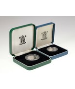 1991-1992 Great Britain 10 Pence &amp; One Pound Silver Proof &amp; Piedfort Coi... - €103,19 EUR