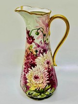 Antique Limoges hand painted chrysanthemum chocolate pot, artist signed,... - $235.00