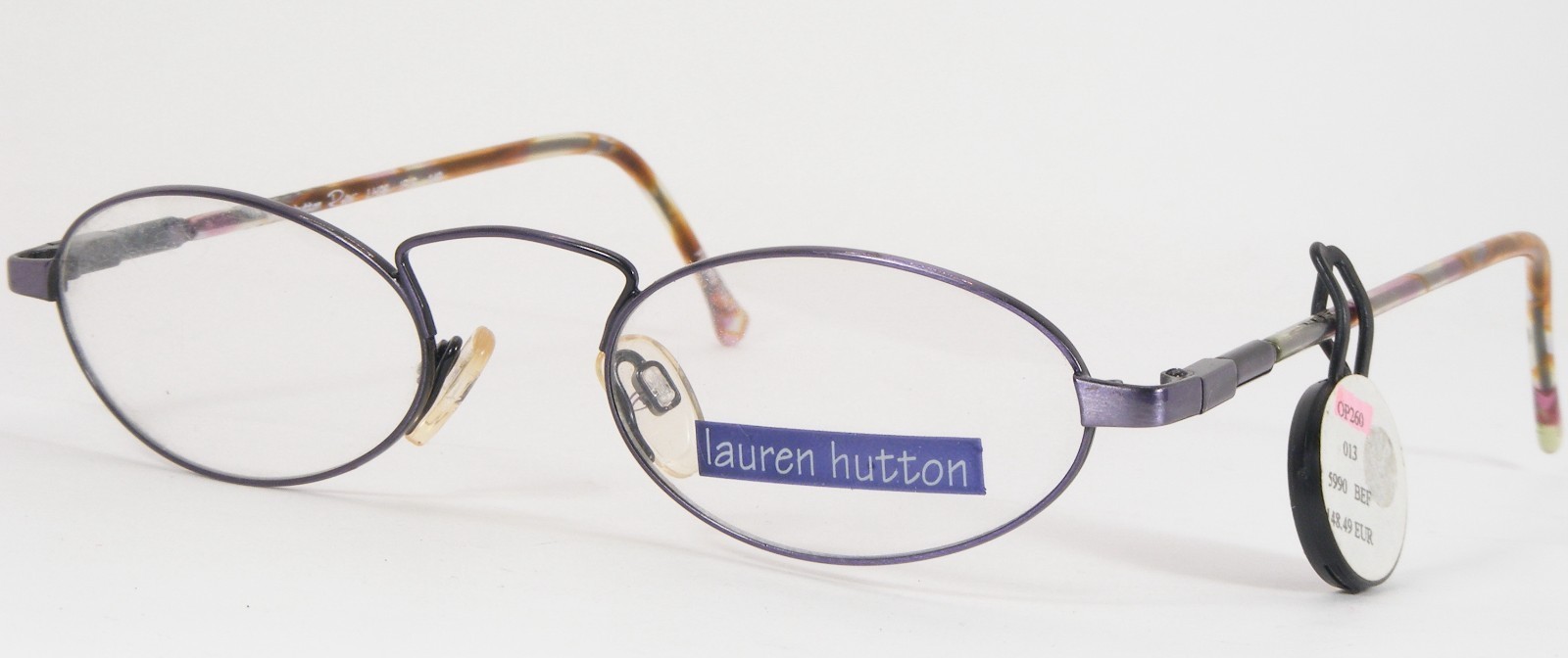 Vintage LAUREN HUTTON LH96 IRIS Purple UNIQUE RARE EYEGLASSES48-21-140mm... - $69.30