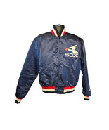 Men&#39;s Vintage Starter USA Chicago White Sox Blue Satin Bomber Jacket Size L - €97,93 EUR
