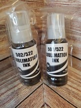 Lots Of 2 SublimationBLK Ink Fit for Epson printers EcoTank 502 522 et 2720 2760 - £17.00 GBP