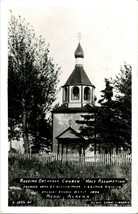 RPPC Russian Orthodox Church Holy Assumption Kenai Alaska AK UNP Postcard D2 - £10.03 GBP