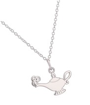 Disney Aladdin Magic Genie Lamp Sterling Silver Pendant 18 - £58.54 GBP