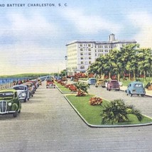 Fort Sumter Charleston Harbor Postcard Linen 1940s Vintage South Carolina - £9.39 GBP