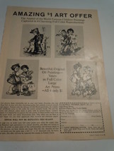 Vintage Amazing $1 Art Offer  Colonial Studios Print Magazine Advertisem... - £3.93 GBP