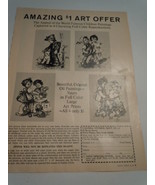Vintage Amazing $1 Art Offer  Colonial Studios Print Magazine Advertisem... - £3.92 GBP