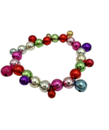 Christmas Mardi Gras  Jingle Bell Bracelet Multicolored Stretch - $5.00