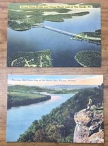 Vintage Lake of the Ozarks Mo Mini Linen Souvenir Views Lot Of 2 - £4.51 GBP