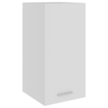 Modern White Wall Mounted 1 Door Narrow Kitchen Hanging Storage Cabinet Unit - £48.19 GBP