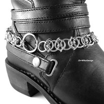 NEW O-Ring Boot Chain Steel Chainmail Rocker Goth Unisex Handmade OrrWhatDesign - £43.02 GBP+
