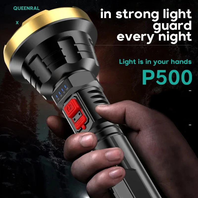 House Home 100000LM Powerful LED Flashlight High Power Rechargeable 1000... - £35.39 GBP