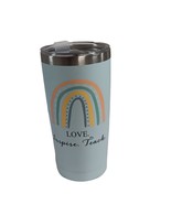 Love Inspire Teach Rainbow Tumbler With Lid Teacher Gift Stainless Insul... - €16,48 EUR