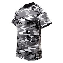 New Black White Camouflage City Camo Urban Snow Arctic 100% Cotton T Shirt Large - £14.54 GBP