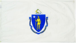 Massachusetts - 6'X10' Nylon Flag - Nylon, 6' x 10', Without Fringe, Grommets, D - $223.20