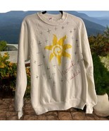 Vtg Jerzees Sweatshirt Women’s Size L Crewneck Custom Puff Print 90’s US... - $24.18 CAD