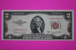 Crisp 1953 $2 Two Dollars United States Red Seal Star Note Genuine Bill 71 - $757.99 MXN