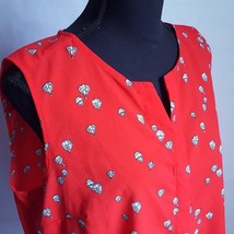 Jasmine &amp; Juliana Women&#39;s Tank Top Shirt L Red Hot Air Balloons Sleeveless - $9.29