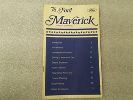 1976 Ford Maverick Owners Manual 15877 - £13.23 GBP