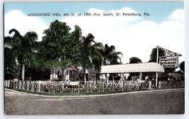 Postcard FL Florida St Petersburg Wedgwood Inn Linen Unused - $3.96