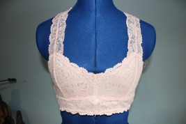 Anemone Pink Lace Racerback Wireless Bralette ~M/L~ 03145 - £5.41 GBP