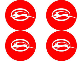 Chevrolet Impala 1964  - Set of 4 Metal Stickers for Wheel Center Caps Logo Bad - $24.90+