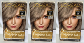 3x Loreal Paris Superior Preference Hair Color #8S SOFT SILVER BLONDE - original - $29.69