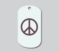 Peace Sign Military Style Dog Tag - £7.78 GBP