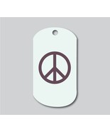 Peace Sign Military Style Dog Tag - £7.80 GBP