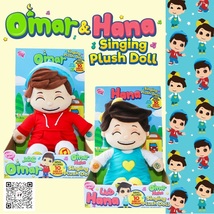 Omar And Hana YouTube Stars,16″ Interactive Soft Plush Muslim Dolls,Bundle Deal. - £56.09 GBP