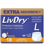 LivDry Adult Incontinence Underwear, Extra Absorbency  Large 18 Count - £24.38 GBP
