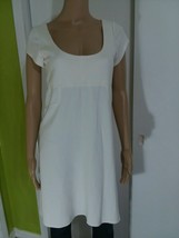 Diane Von Furstenberg Dress Sz 6 Ivory Jersey Knit Sheath Stretch White ... - £31.54 GBP