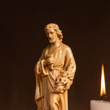 St. Joseph Patron Saint of Workers Wood Carvings - Religious Art for Home Decor - £39.07 GBP