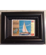 Framed Stamp Art - Equitorial Guinea - Sailboat - $184.99 MXN