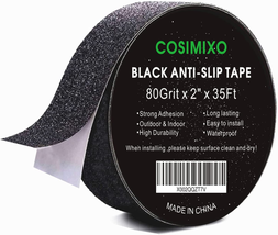 2&quot; X 35Ft Black Heavy Duty anti Slip Tape for Stairs Outdoor/Indoor Waterproof G - £15.87 GBP