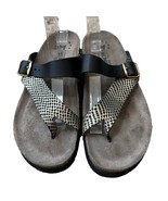 Mephisto Helen Mix Slip on Leather Sandals Size 41 US 11 - $101.55 CAD