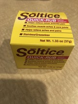 Soltice Quick Rub Topical Pain Reliever 1.33 Ounces New - $27.12