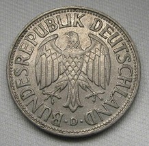 1957-D Germany 1 Mark XF Coin AD940 - $57.02