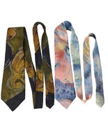 Vtg Set 2 Abstract Pattern Italian Men&#39;s Neckties Innocenti Silk Gian Ma... - £14.64 GBP