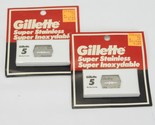 Gillette Super Stainless Steel Razor Blades Super Inoxydable 2 packs Vin... - £18.59 GBP