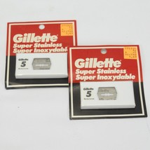 Gillette Super Stainless Steel Razor Blades Super Inoxydable 2 packs Vintage - $23.51